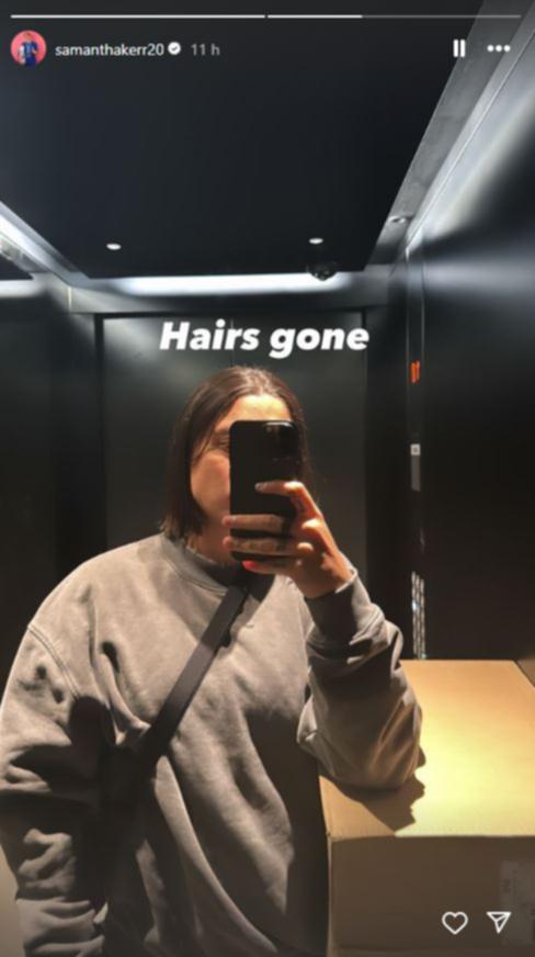 Kerr compartió su nuevo corte de pelo, una sacudida corta, con sus 1,8 millones de seguidores en su cuenta de Instagram el viernes, publicando una selfie en el ascensor con una simple leyenda que decía: 