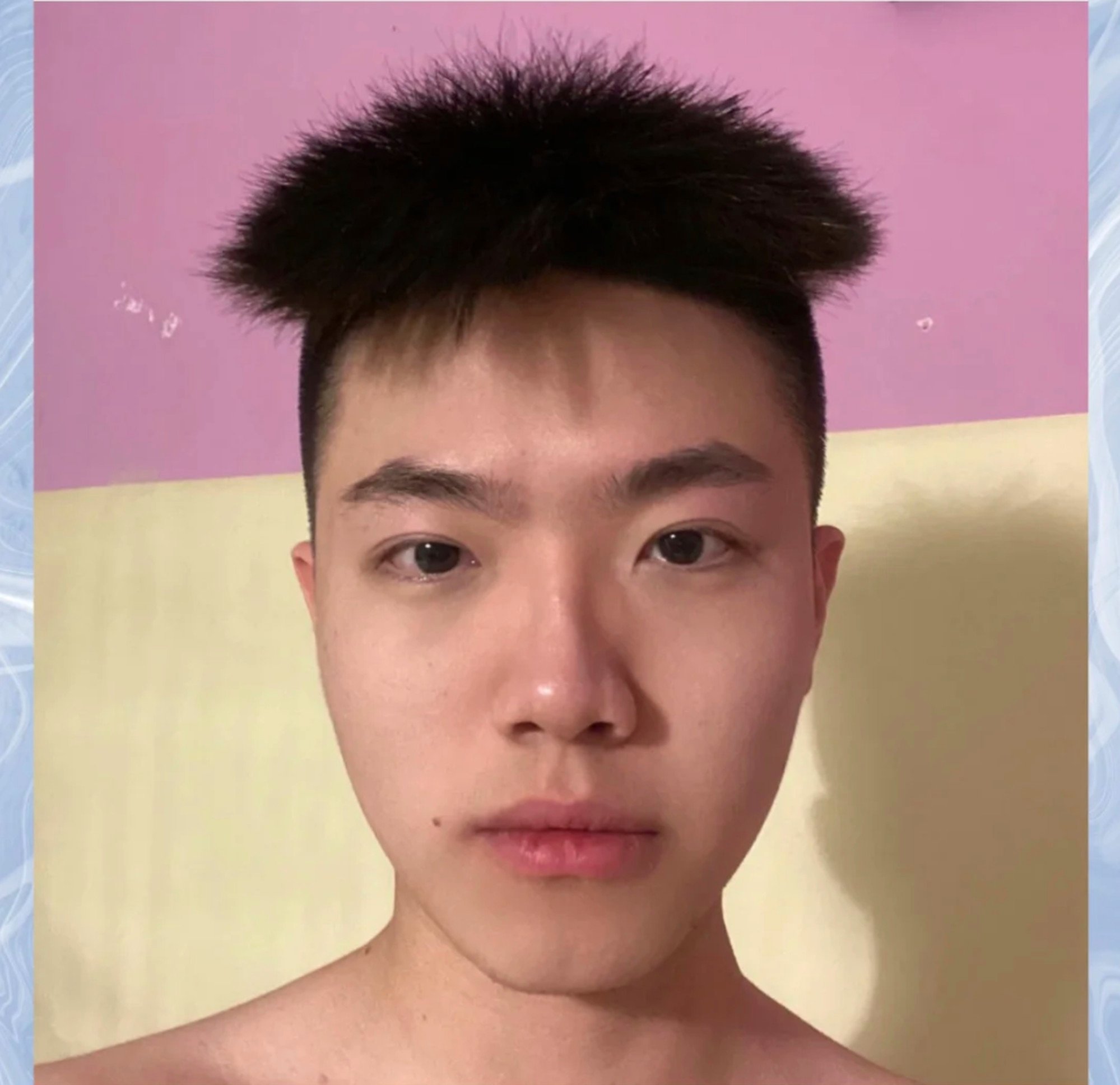 This man certainly did not get what he expected when he went to the barber shop for a pre-New Year spruce up. Photo: Xiaohongshu