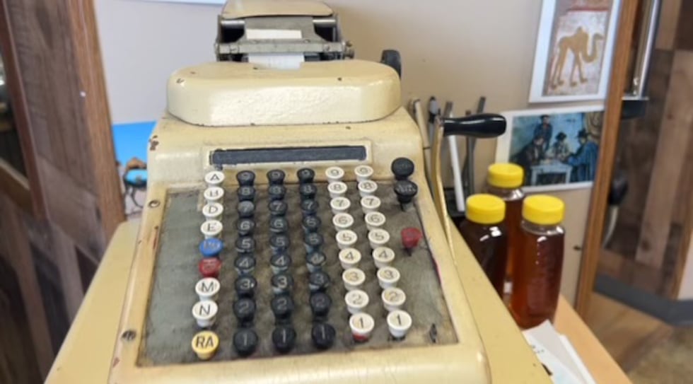 Kinney's ha estado utilizando esta caja registradora desde los años 1970.